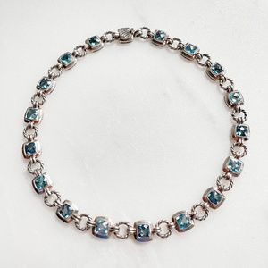 David Yurman Blue Topaz Renaissance Necklace 16"